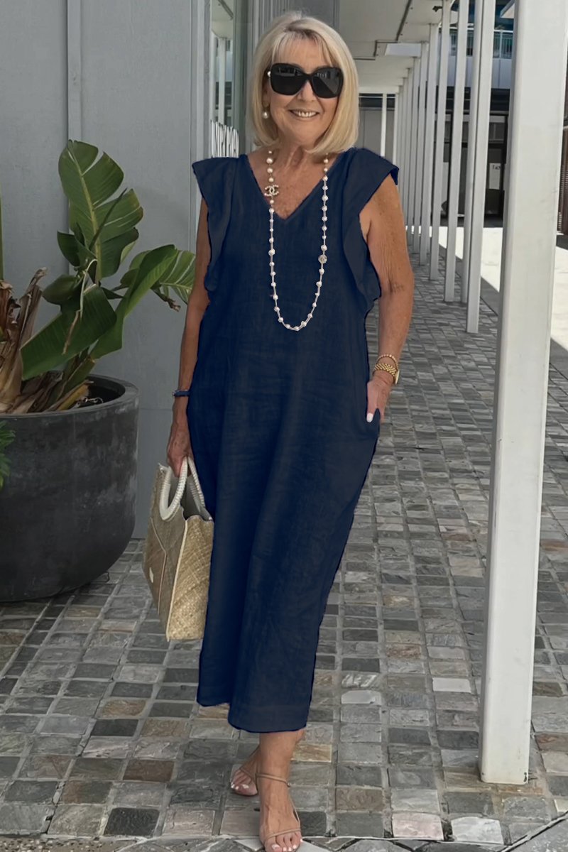 Corazon - Elegant dress with gathered sleeves