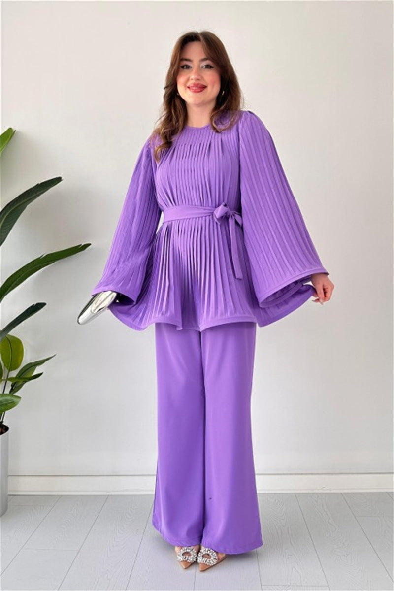 Dora - Elegant Two-Piece Suit with Bell Sleeves