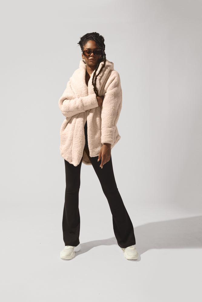 Cocoon Coat for Women - Elegant in Cool Grey