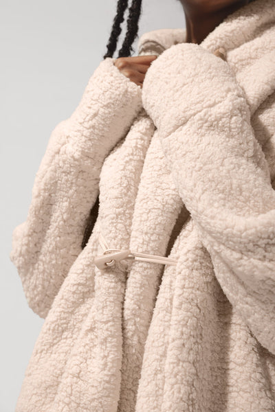 Cocoon Coat for Women - Elegant in Cool Grey