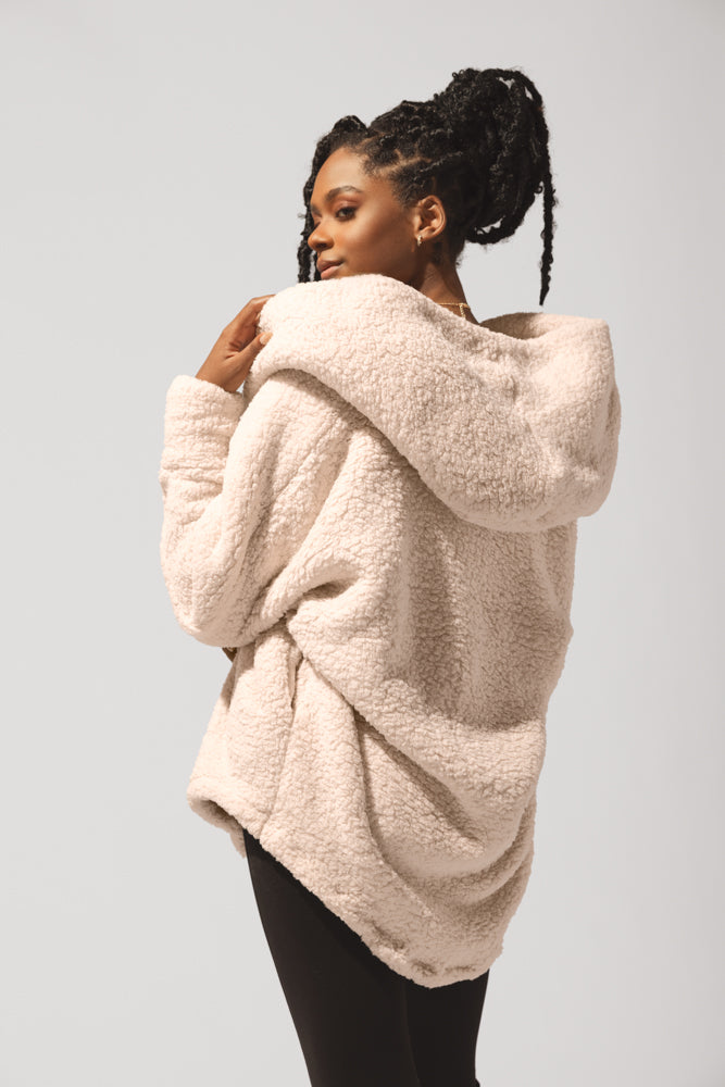Cocoon Coat for Women - Elegant in Cool Grey