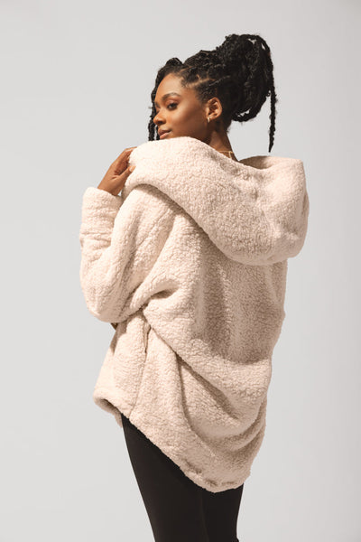 Cocoon Coat for Women - Elegant in Cool Grey