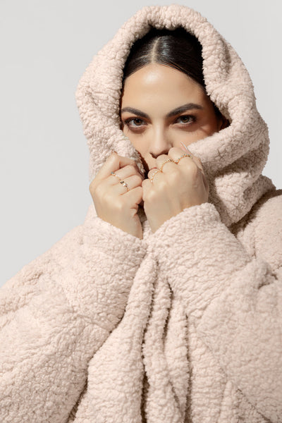Cocoon Coat for Women - Elegant in Cool Grey