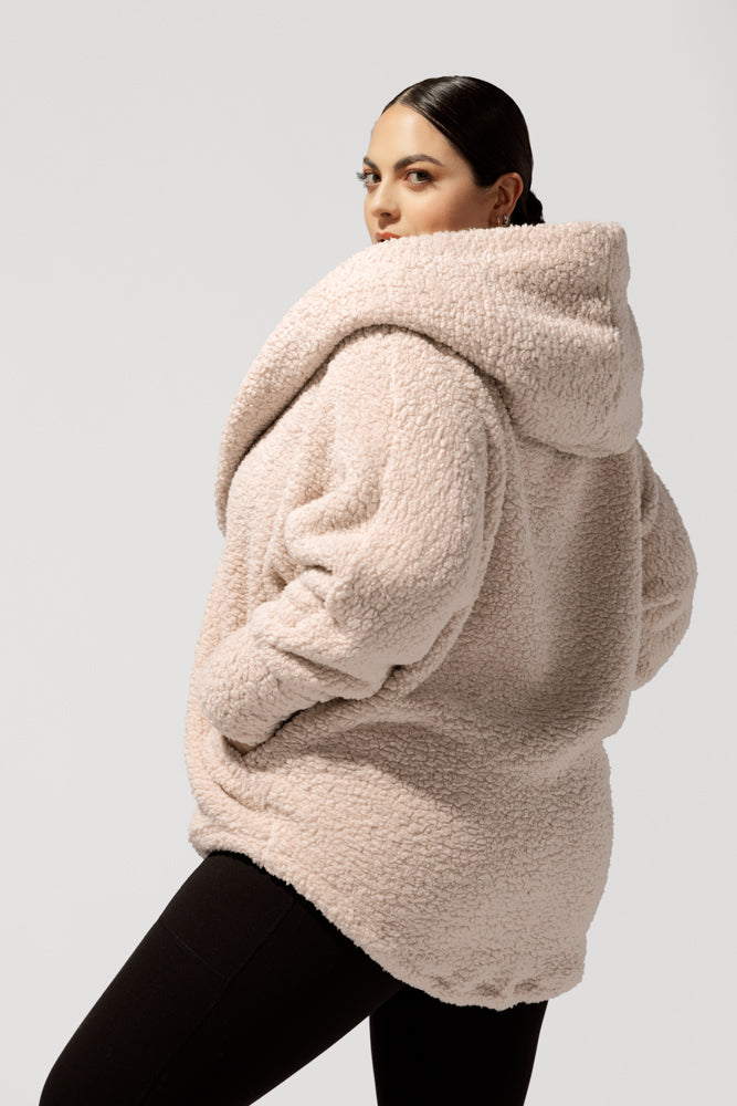Cocoon Coat for Women - Elegant in Cool Grey