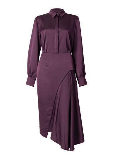 Elegant pencil skirt with a modern design and asymmetrical hem