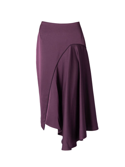 Elegant pencil skirt with a modern design and asymmetrical hem