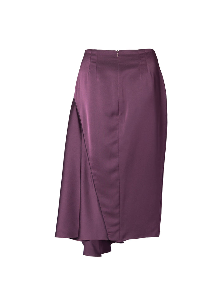 Elegant pencil skirt with a modern design and asymmetrical hem
