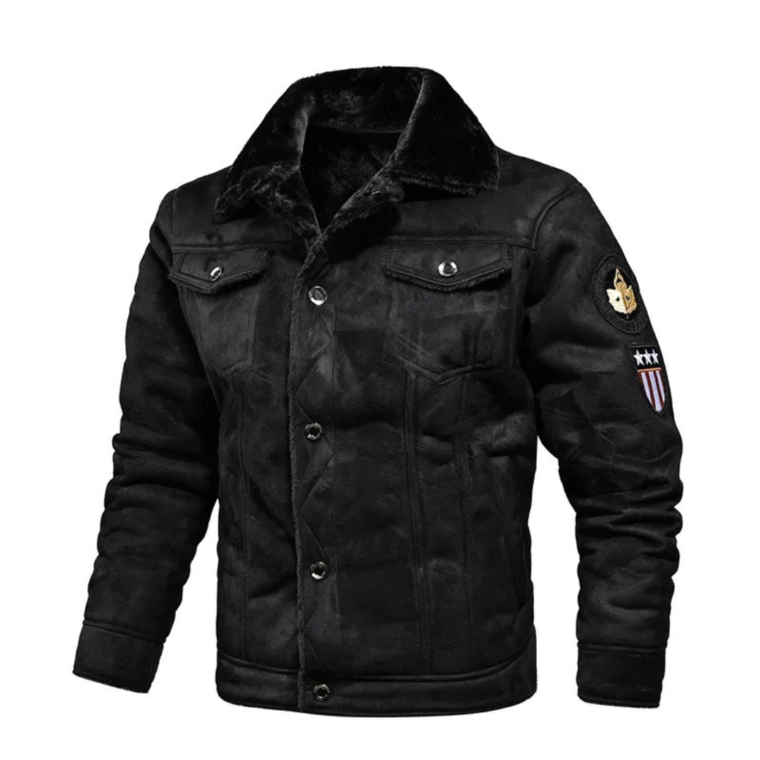 Warm men's jacket with a modern and elegant design
