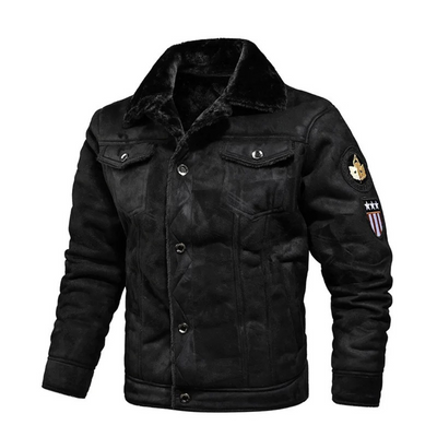 Warm men's jacket with a modern and elegant design