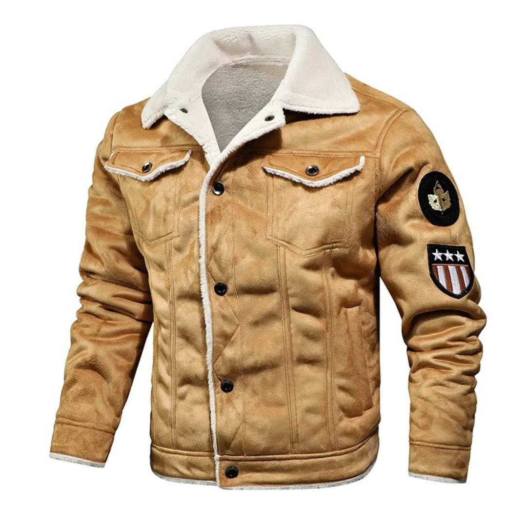 Warm men's jacket with a modern and elegant design