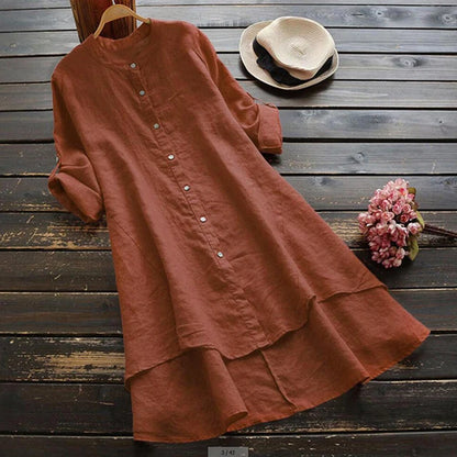 Gabbi - Oversized linen and cotton summer dress