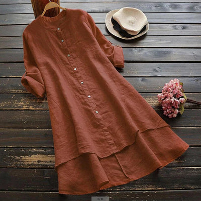 Gabbi - Oversized linen and cotton summer dress