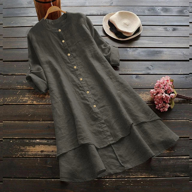 Gabbi - Oversized linen and cotton summer dress