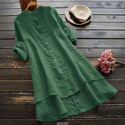 Gabbi - Oversized linen and cotton summer dress
