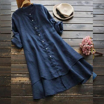 Gabbi - Oversized linen and cotton summer dress