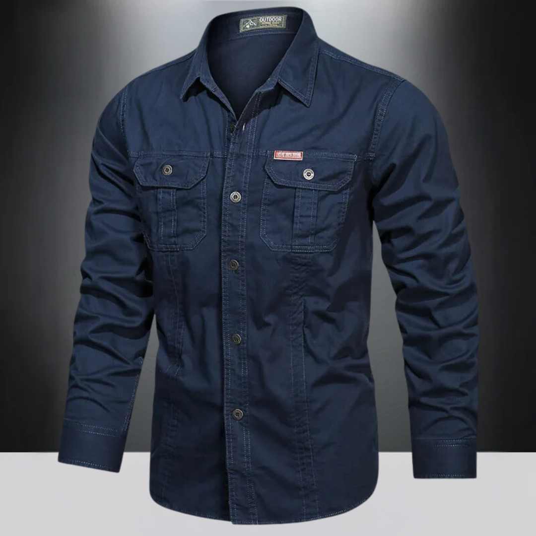 Men's button-down sports shirt, ideal for leisure and outdoor activities