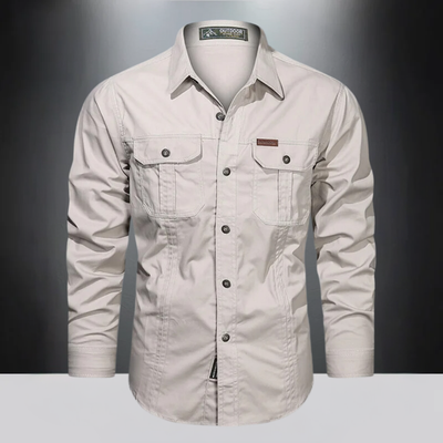 Men's button-down sports shirt, ideal for leisure and outdoor activities