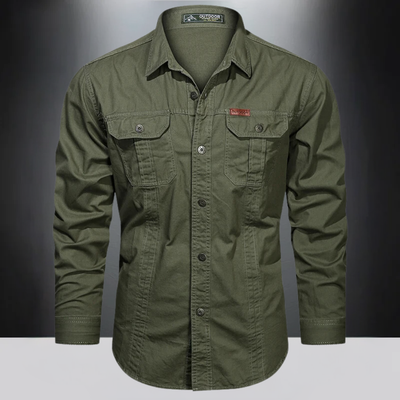 Men's button-down sports shirt, ideal for leisure and outdoor activities