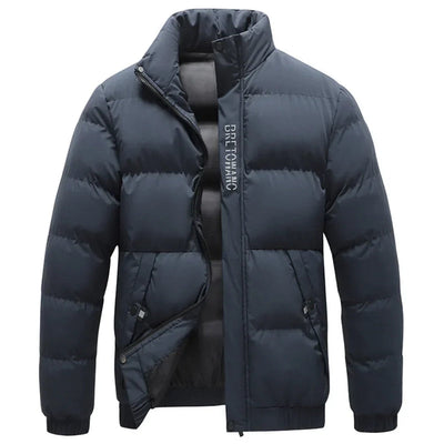 Men's winter jacket with modern design and elegant collar