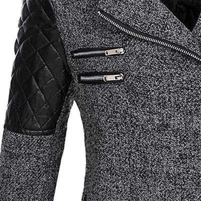 Women's winter coat with modern design and deep hood
