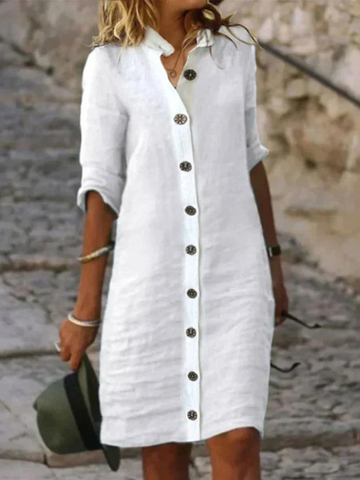 Laura - Long summer dress with buttons