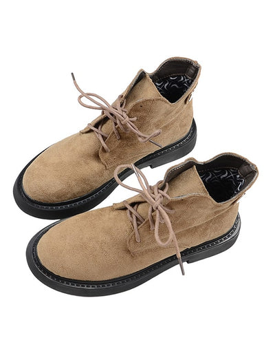 Retro Lace-Up Boots for Comfort - Elegant