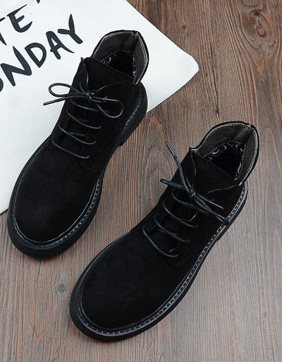 Retro Lace-Up Boots for Comfort - Elegant