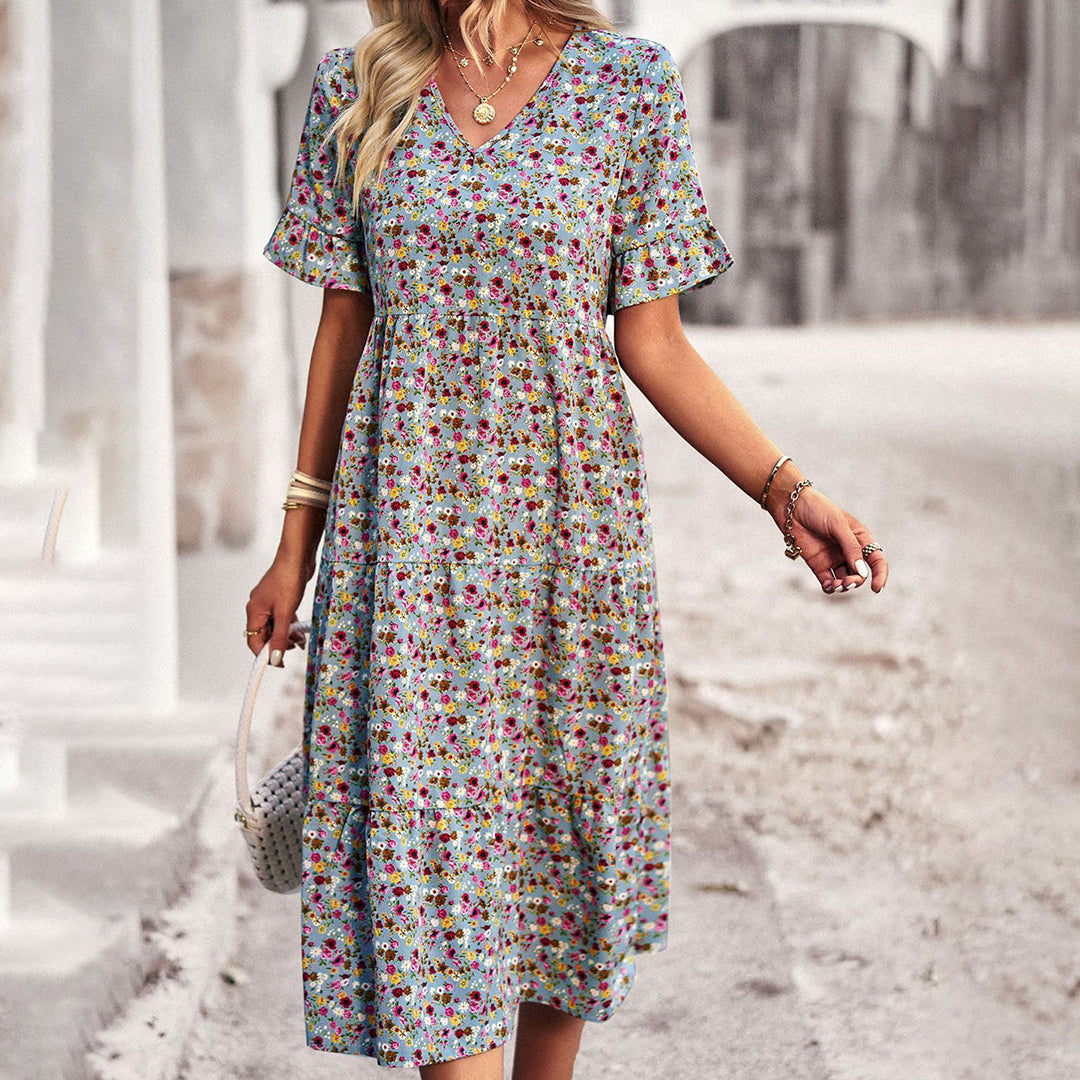 Elegant and Feminine Floral Midi Dress