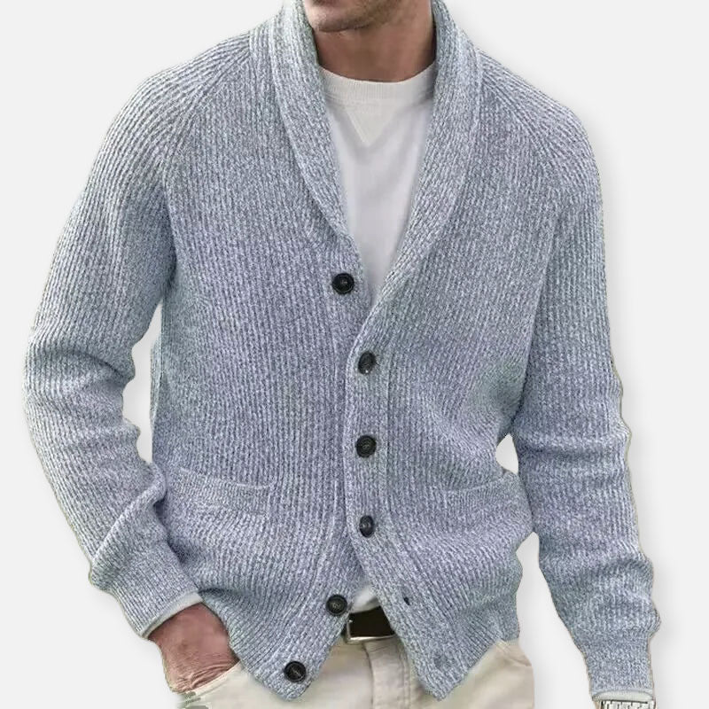 Men's hand-knitted cardigan
