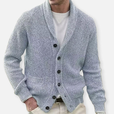 Men's hand-knitted cardigan