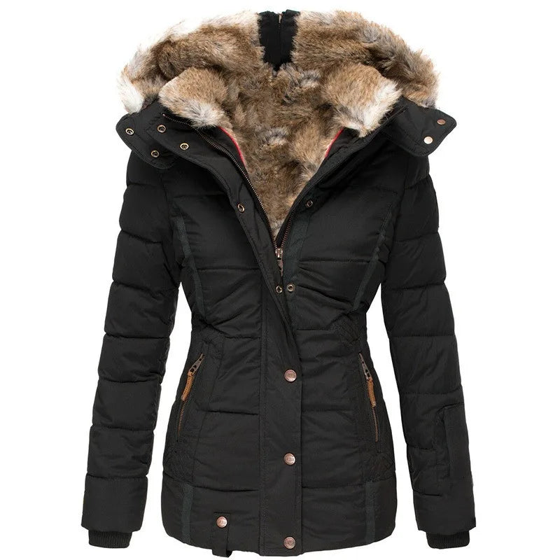 Insulated Winter Coat with Zip Closure