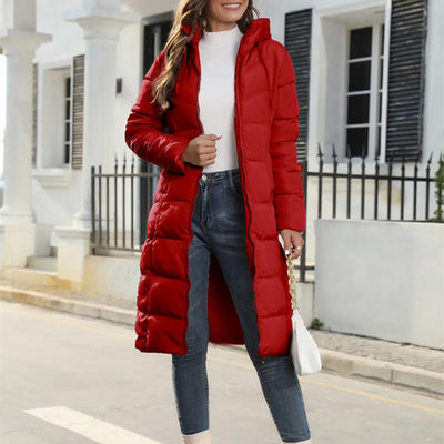 Warm and elegant women's coat with modern design