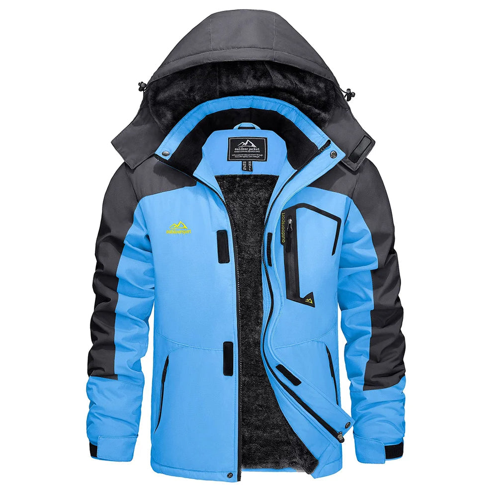 Hooded ski jacket, ideal for snow activities