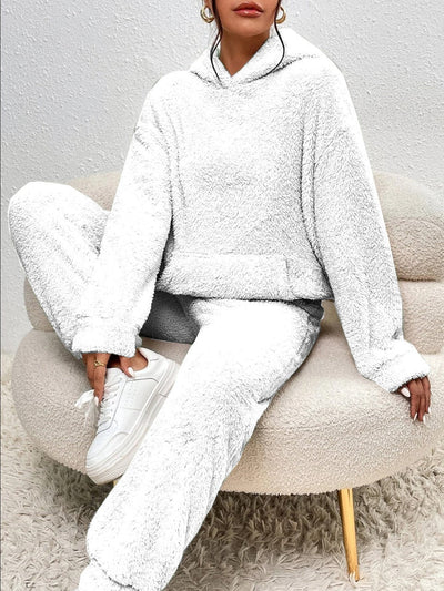 Comfortable home set with a teddy-style hood
