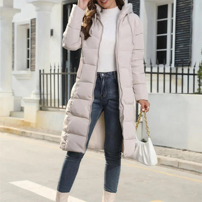Warm and elegant women's coat with modern design