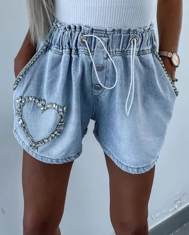 Bilma - Rhinestone-encrusted shorts