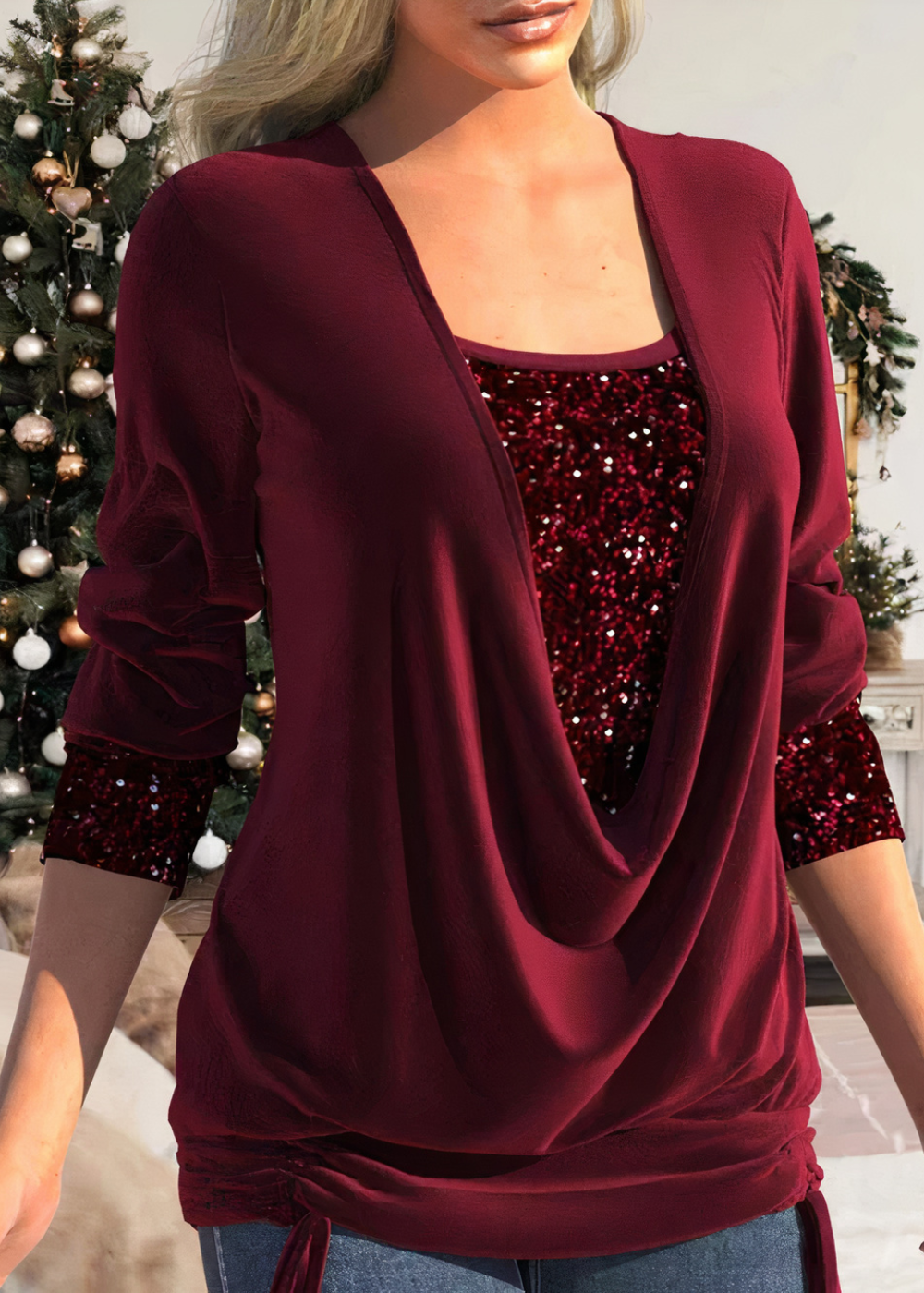 Modern glitter blouse for women - Elegance for every occasion