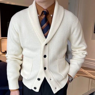 Javier Men's Modern Coat with Hood and Detachable Collar in Patchwork Design