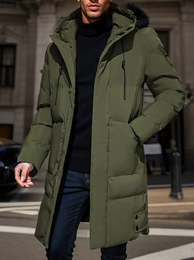 Men's winter coat, warm and fashionable with long design