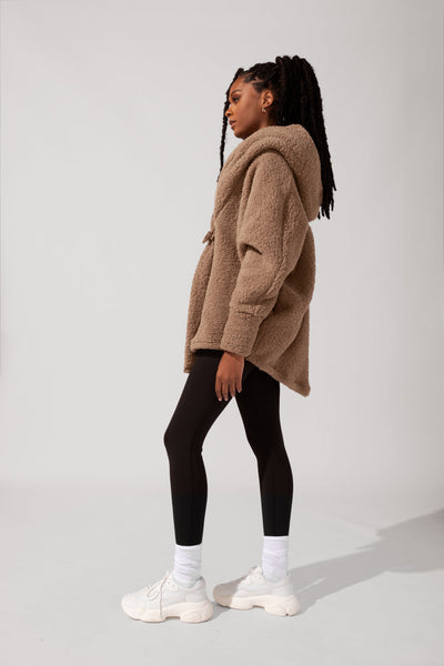 Cocoon Coat for Women - Elegant in Cool Grey