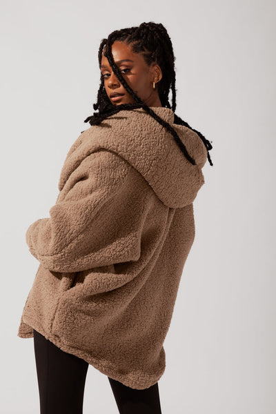 Cocoon Coat for Women - Elegant in Cool Grey