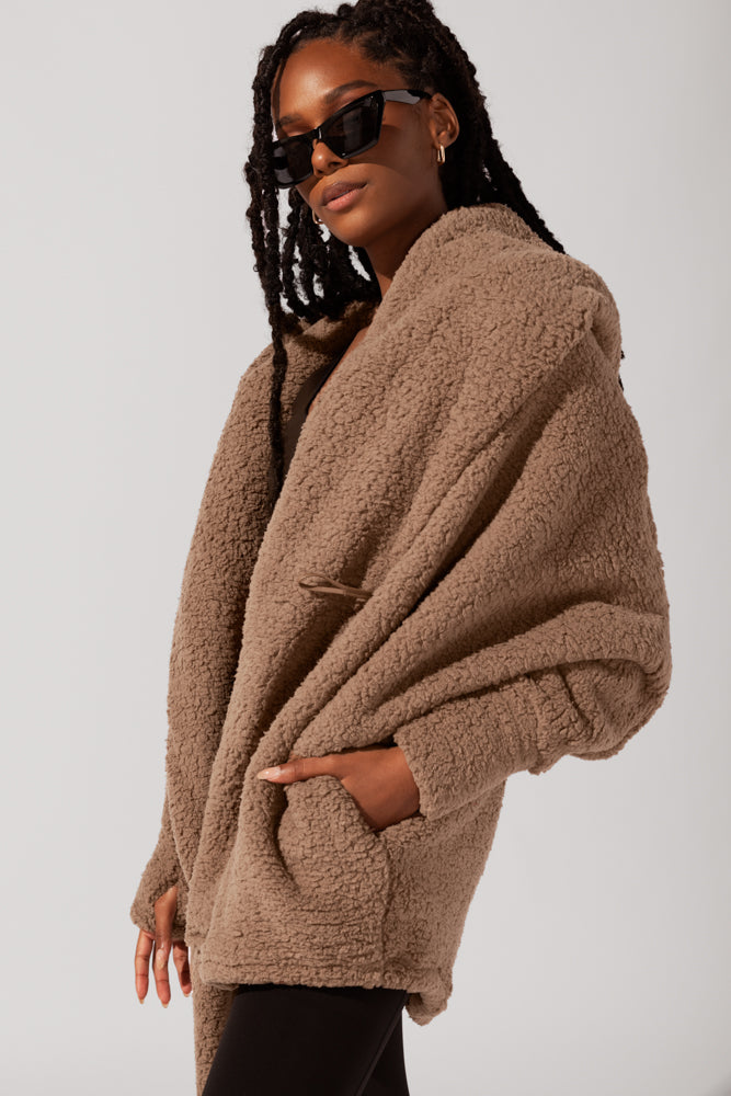 Cocoon Coat for Women - Elegant in Cool Grey
