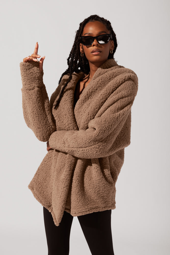 Cocoon Coat for Women - Elegant in Cool Grey