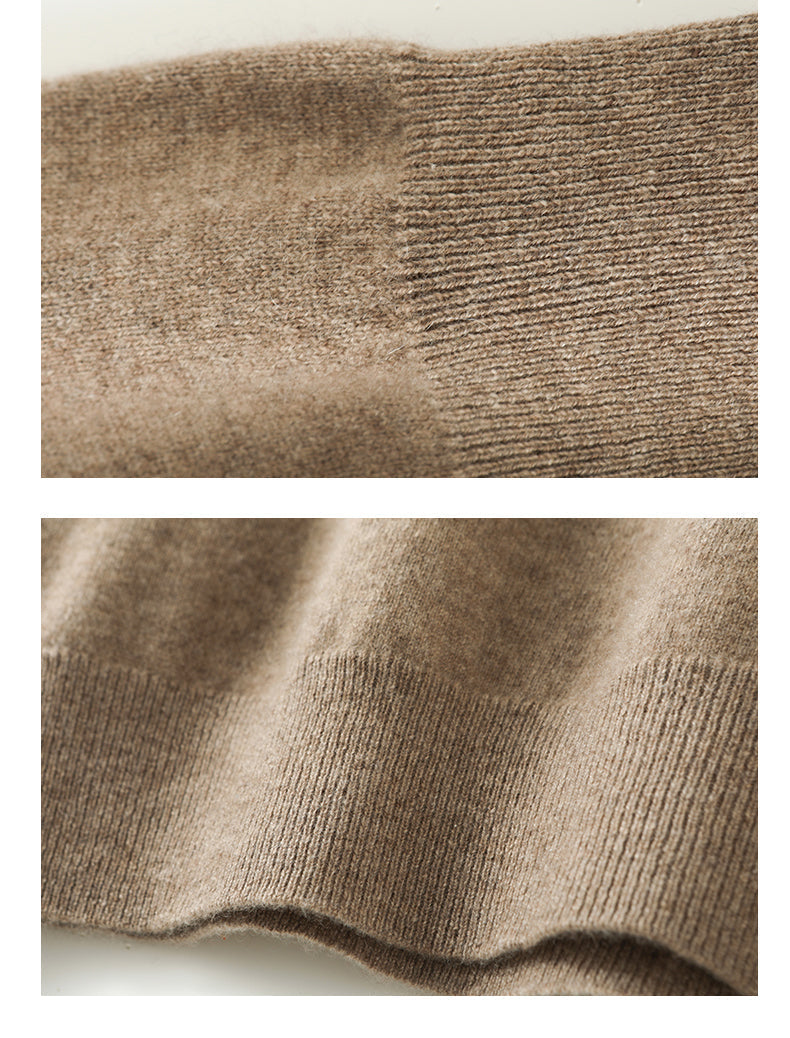 Men's Long-Sleeved Polo Shirt - Elegant Autumn Sweater
