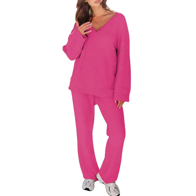 Elegant pajama set with long sleeves and pants