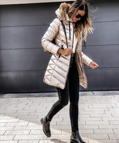 Elegant women's winter jacket ideal for cold days