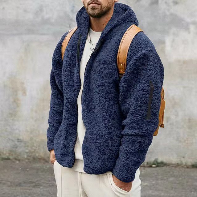 Warm men's jacket with modern design for everyday use