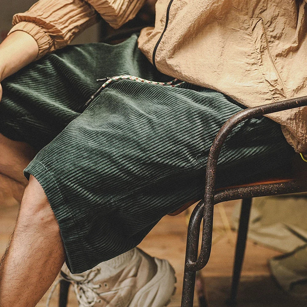 Hugo - Men's Retro Corduroy Shorts