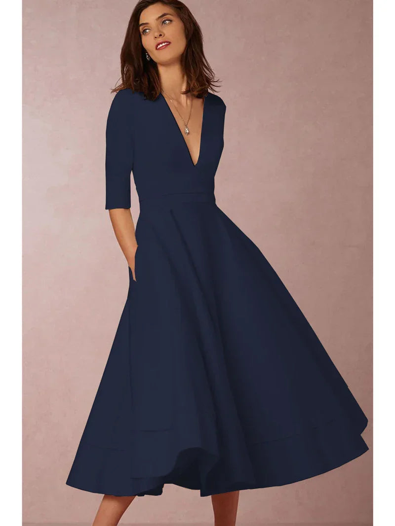 A-line midi dress for a sophisticated look