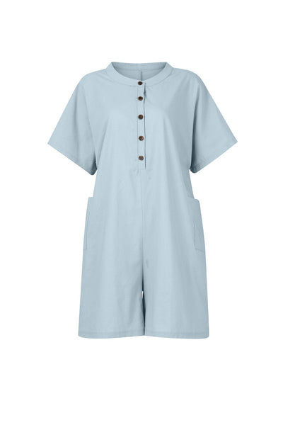 Anna - Loose-fitting jumpsuit with pockets and button closure